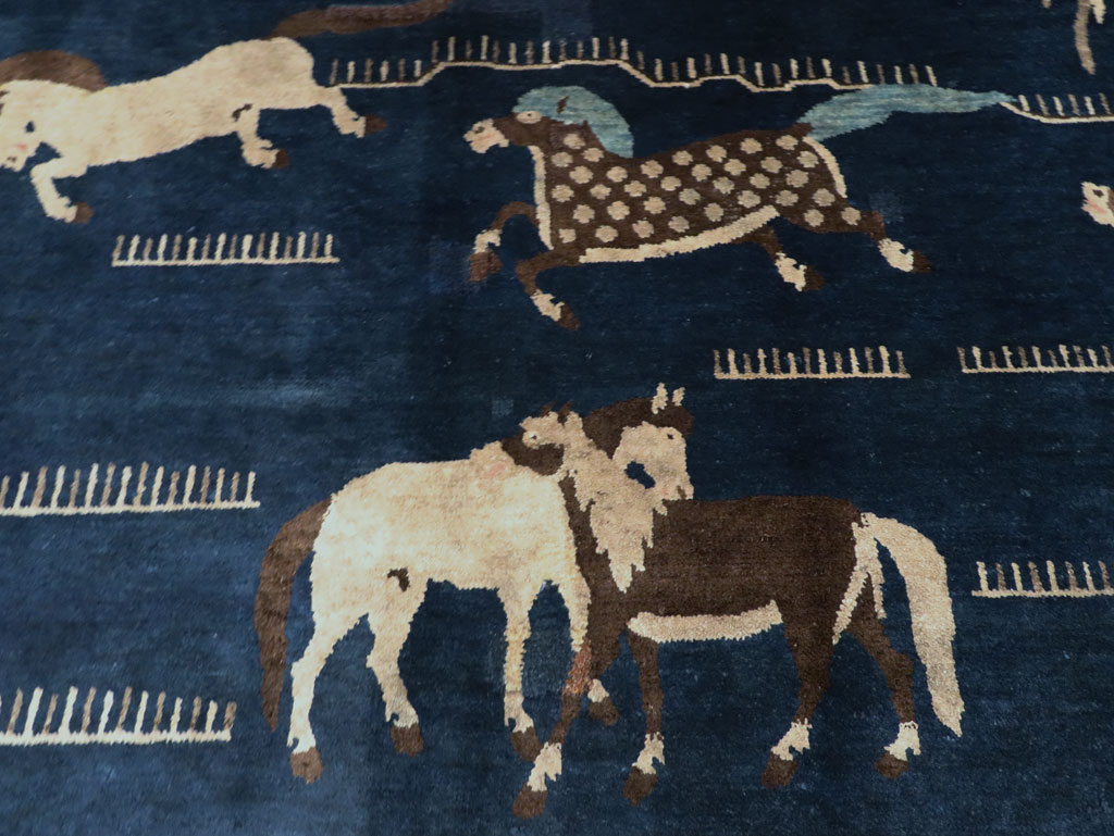 Vintage Chinese Pictorial Accent Rug, No.27477 - Gss