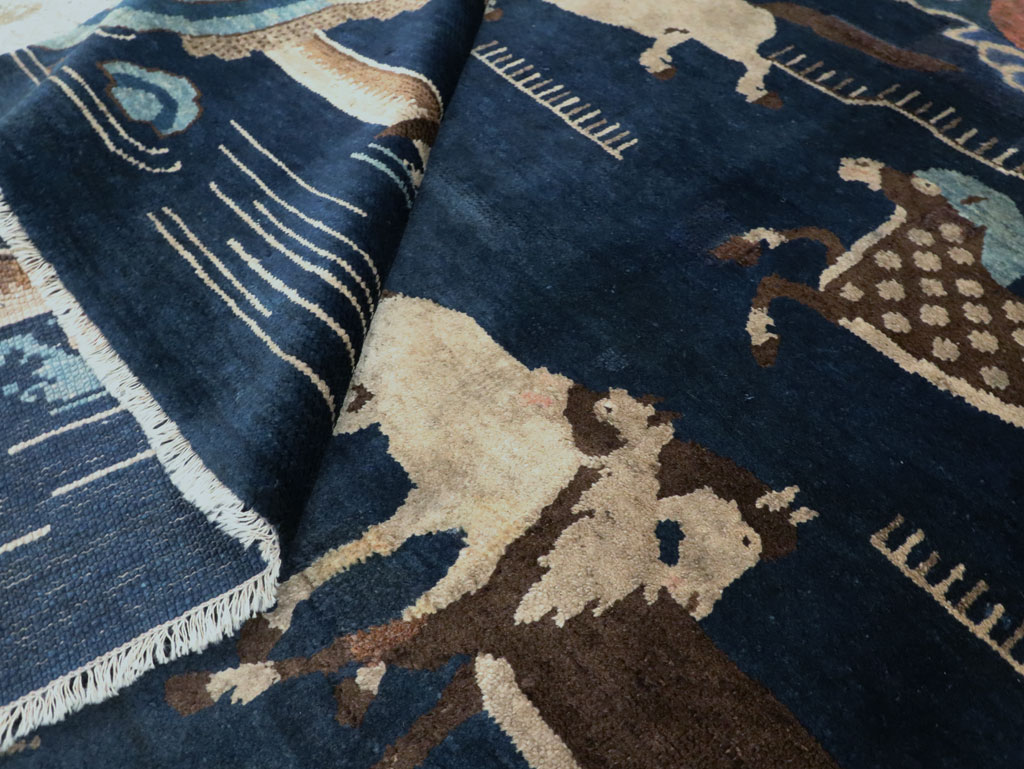 Vintage Chinese Pictorial Accent Rug, No.27477 - Gss