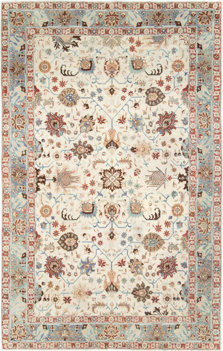 Vintage Persian Tabriz Accent Rug, No.27482 - Gss