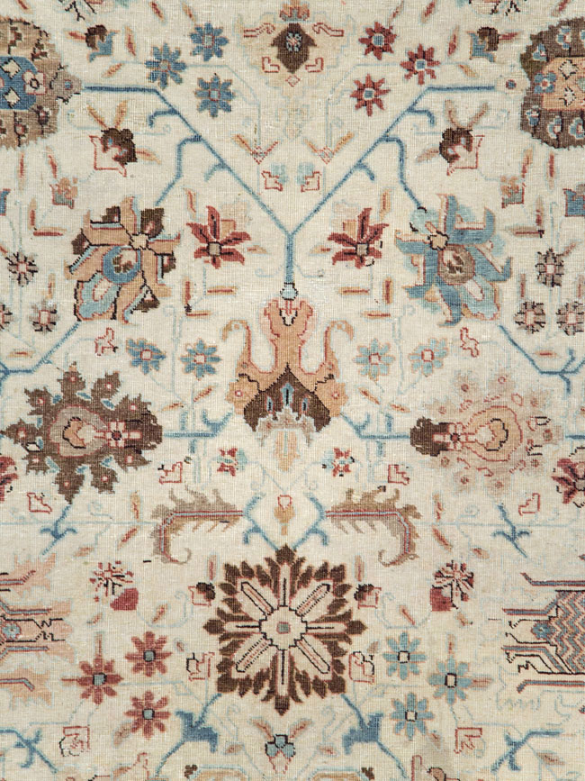 Vintage Persian Tabriz Accent Rug, No.27482 - Gss
