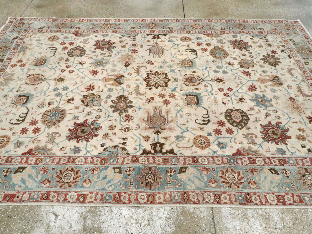 Vintage Persian Tabriz Accent Rug, No.27482 - Gss