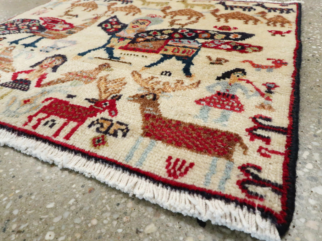 Vintage Persian Baluch Pictorial Rug (Pair: 1 of 2), No.27488 - Gss