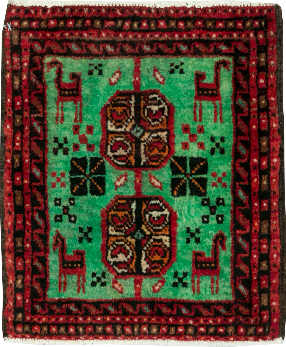 Vintage Persian Baluch Tribal Throw Rug (Pair: 1 of 4), No.27492 - Gss