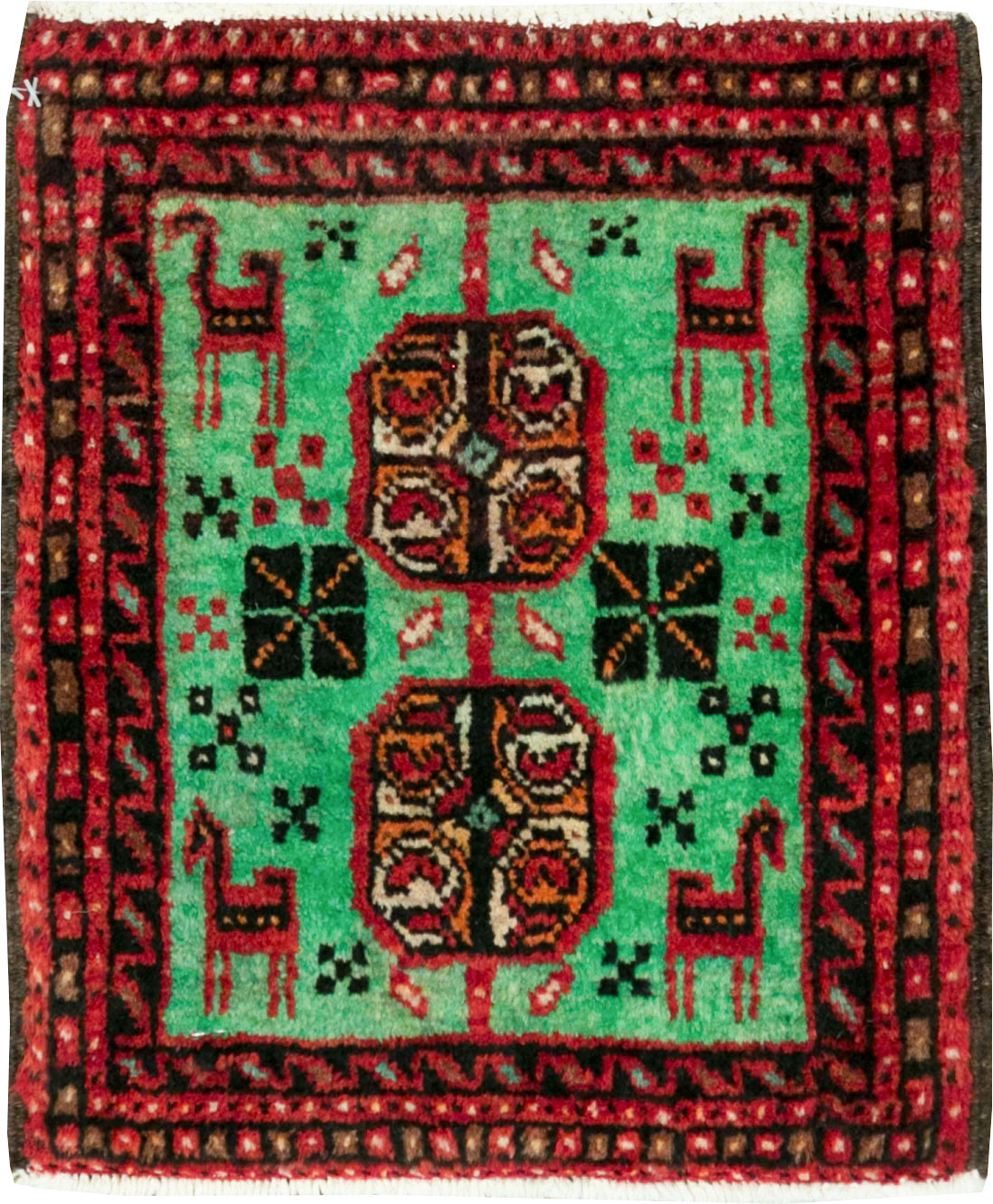 Vintage Persian Baluch Tribal Throw Rug (Pair: 1 of 4), No.27492 - Gss