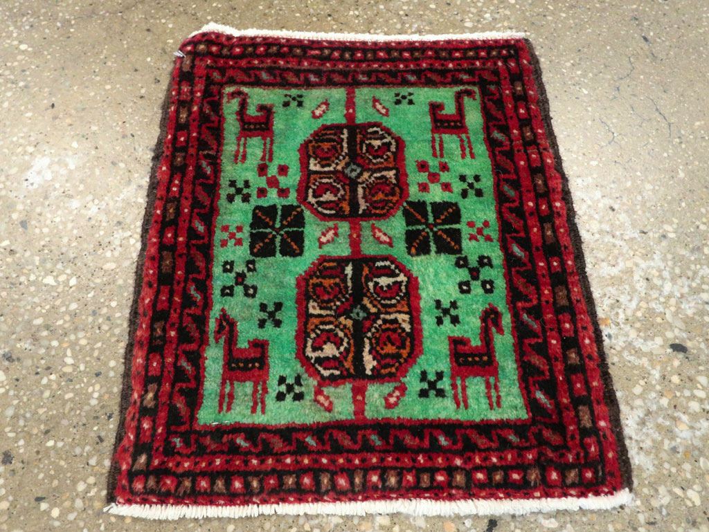 Vintage Persian Baluch Tribal Throw Rug (Pair: 1 of 4), No.27492 - Gss
