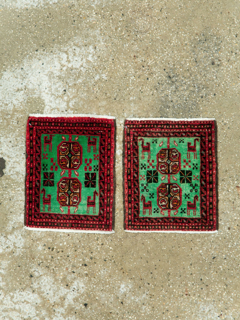 Vintage Persian Baluch Tribal Throw Rug (Pair: 1 of 4), No.27492 - Gss