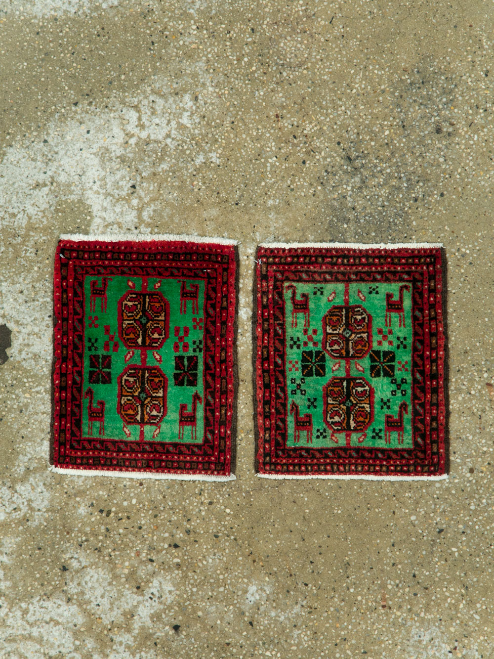 Vintage Persian Baluch Tribal Throw Rug (Pair: 2 of 4), No.27493 - Gss