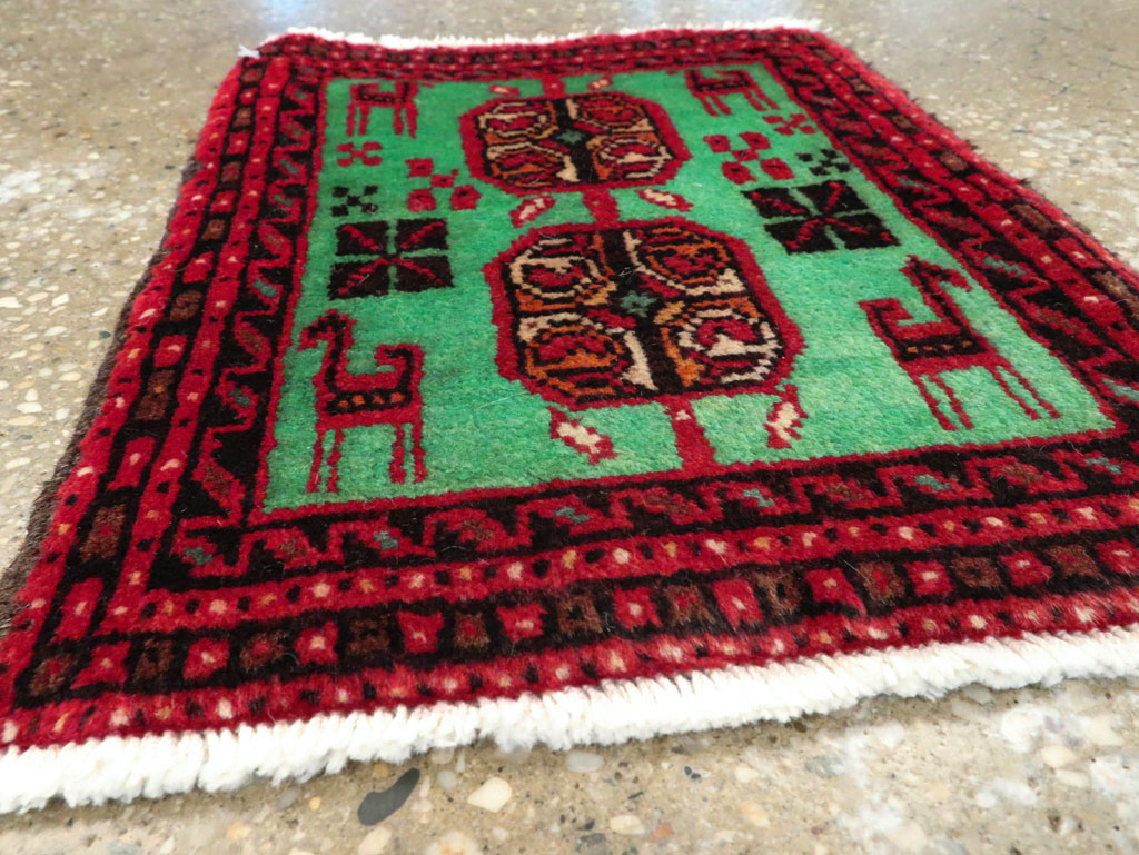 Vintage Persian Baluch Tribal Throw Rug (Pair: 2 of 4), No.27493 - Gss