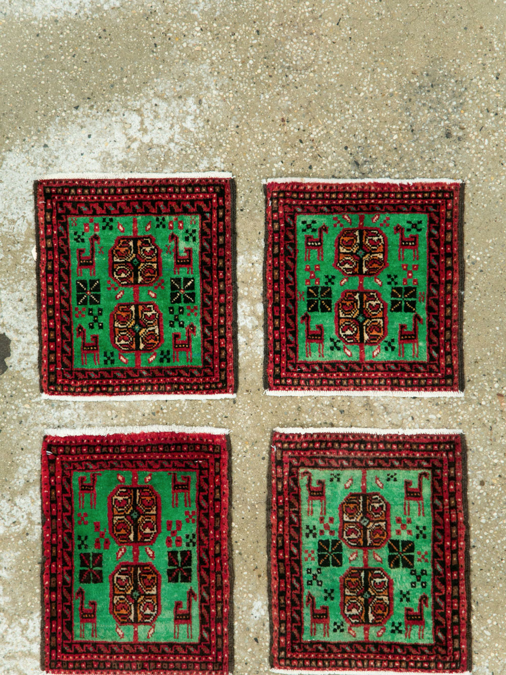 Vintage Persian Baluch Tribal Throw Rug (Pair: 2 of 4), No.27493 - Gss