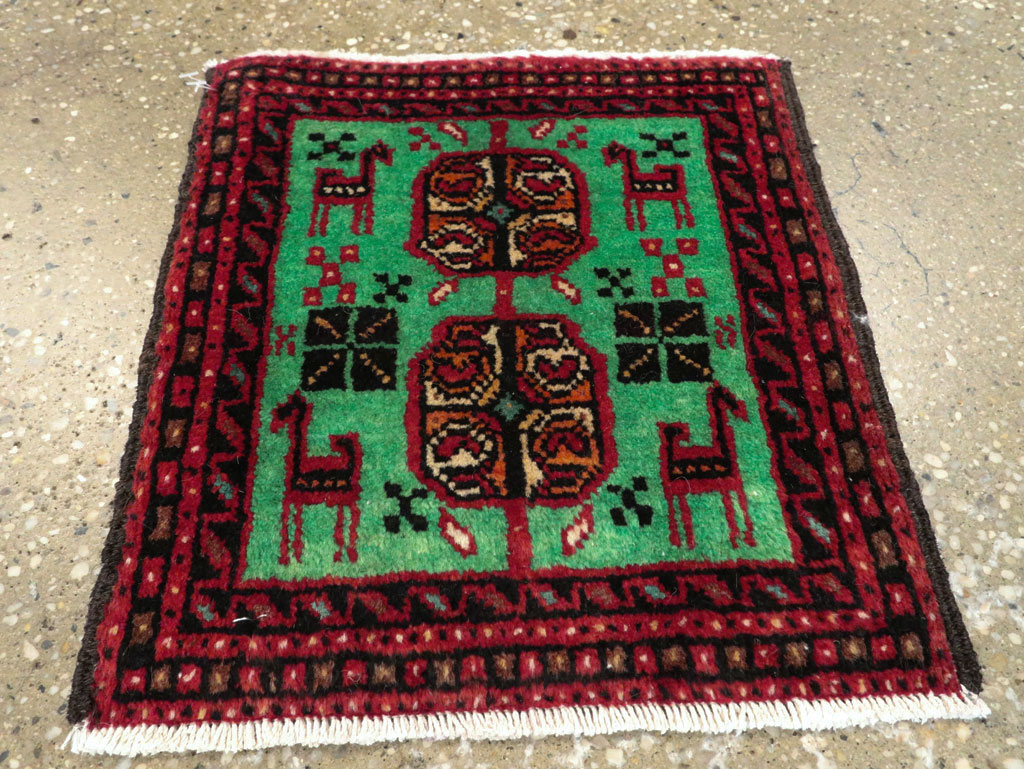 Vintage Persian Baluch Tribal Throw Rug (Pair: 3 of 4), No.27494 - Gss
