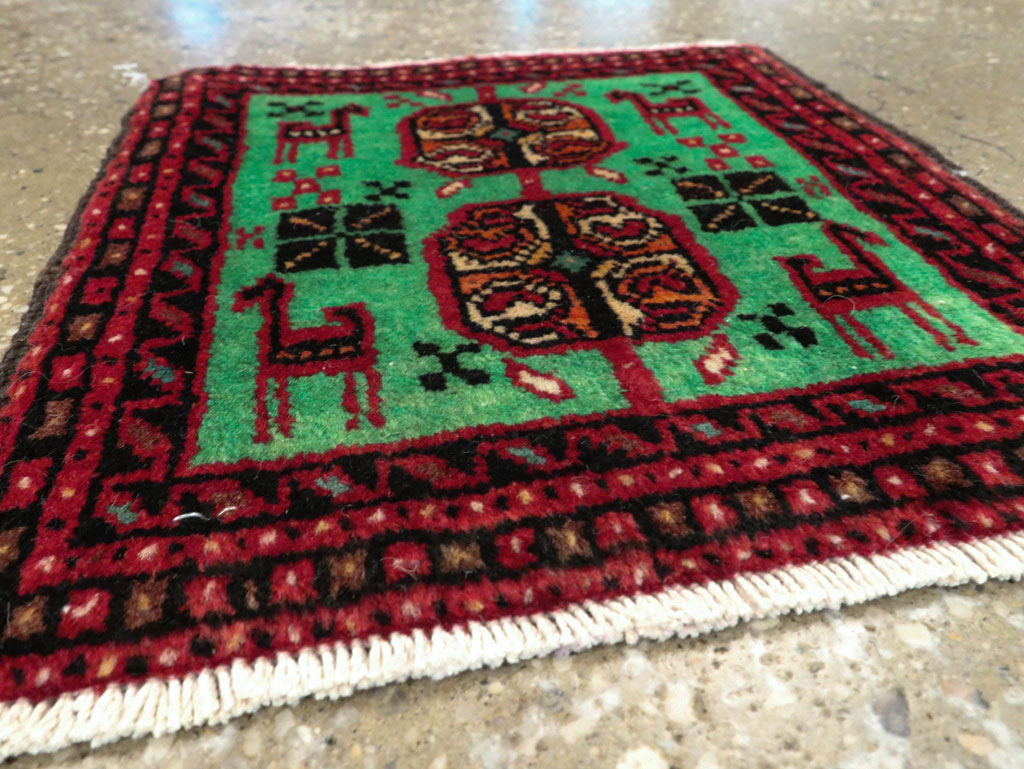 Vintage Persian Baluch Tribal Throw Rug (Pair: 3 of 4), No.27494 - Gss