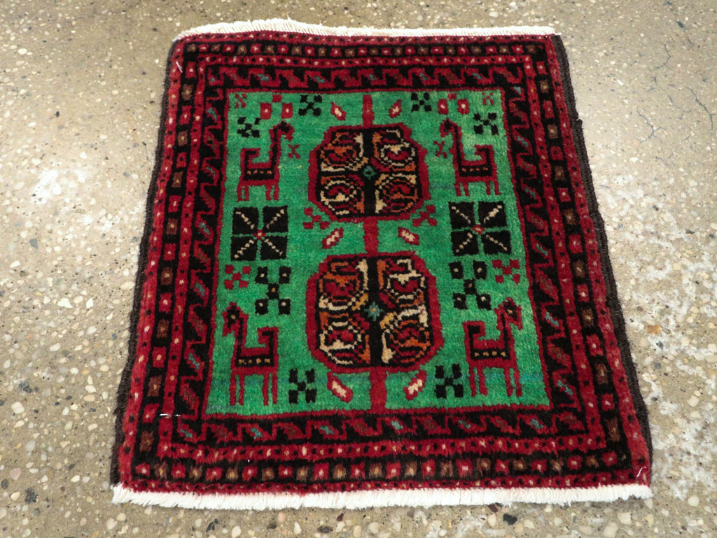 Vintage Persian Baluch Tribal Throw Rug (Pair: 4 of 4), No.27495 - Gss