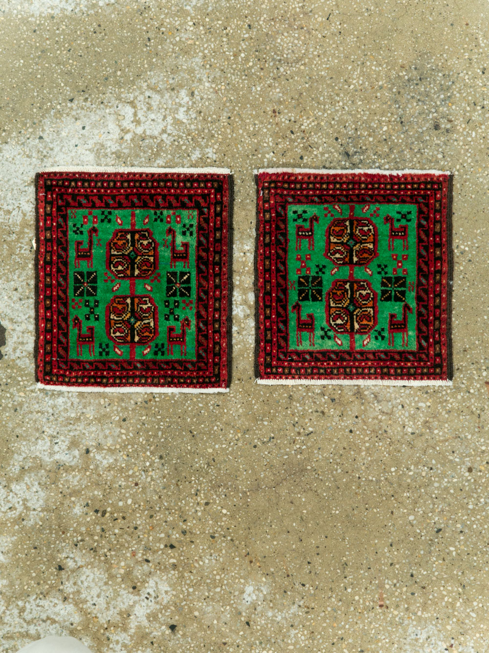 Vintage Persian Baluch Tribal Throw Rug (Pair: 4 of 4), No.27495 - Gss