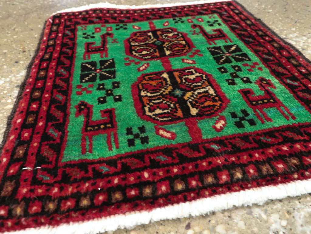 Vintage Persian Baluch Tribal Throw Rug (Pair: 4 of 4), No.27495 - Gss