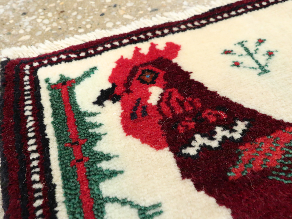 Vintage Persian Pictorial Baluch Rug (Pair: 1 of 2), No.27496 - Gss