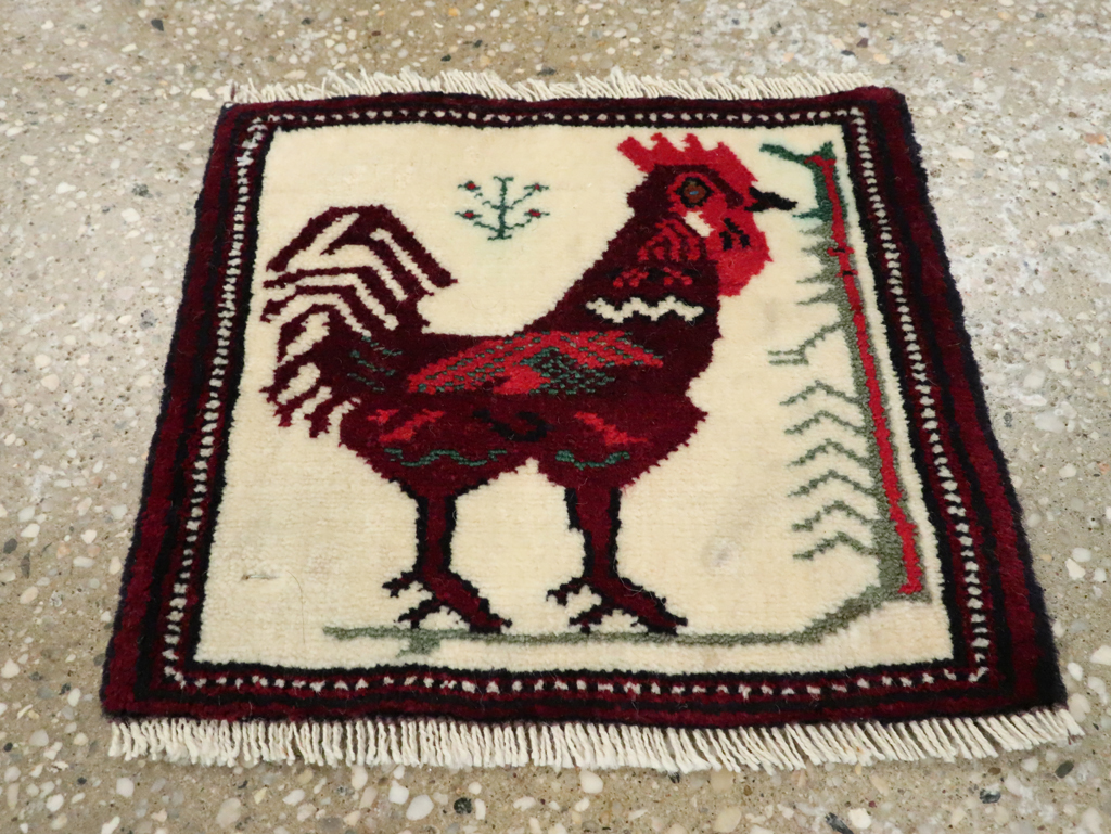 Vintage Persian Pictorial Baluch Rug (Pair: 2 of 2), No.27497 - Gss