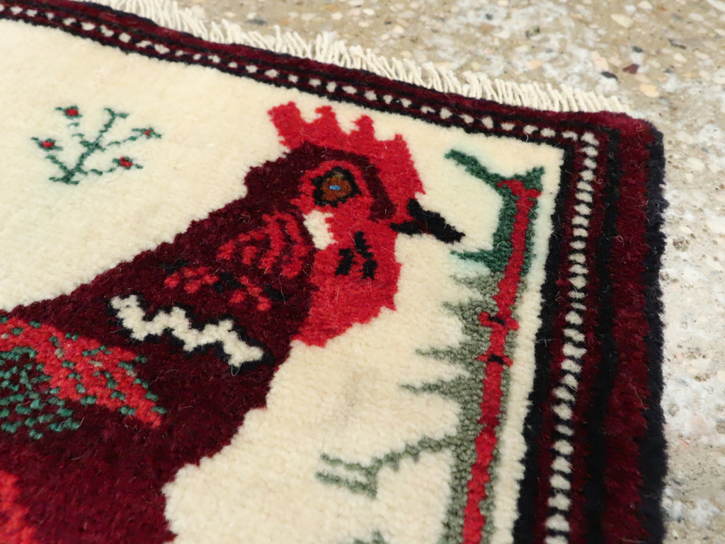 Vintage Persian Pictorial Baluch Rug (Pair: 2 of 2), No.27497 - Gss