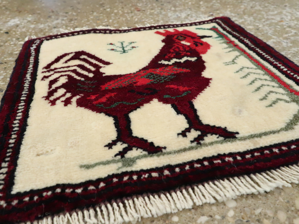 Vintage Persian Pictorial Baluch Rug (Pair: 2 of 2), No.27497 - Gss