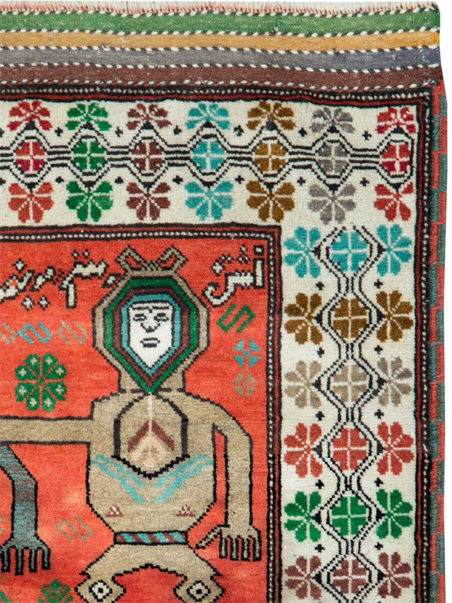 Tribal Persian Baluchi Pictorial Rug, No.27499 - Gss