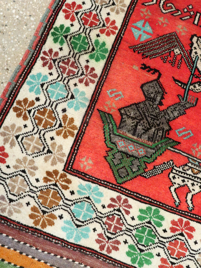 Tribal Persian Baluchi Pictorial Rug, No.27499 - Gss