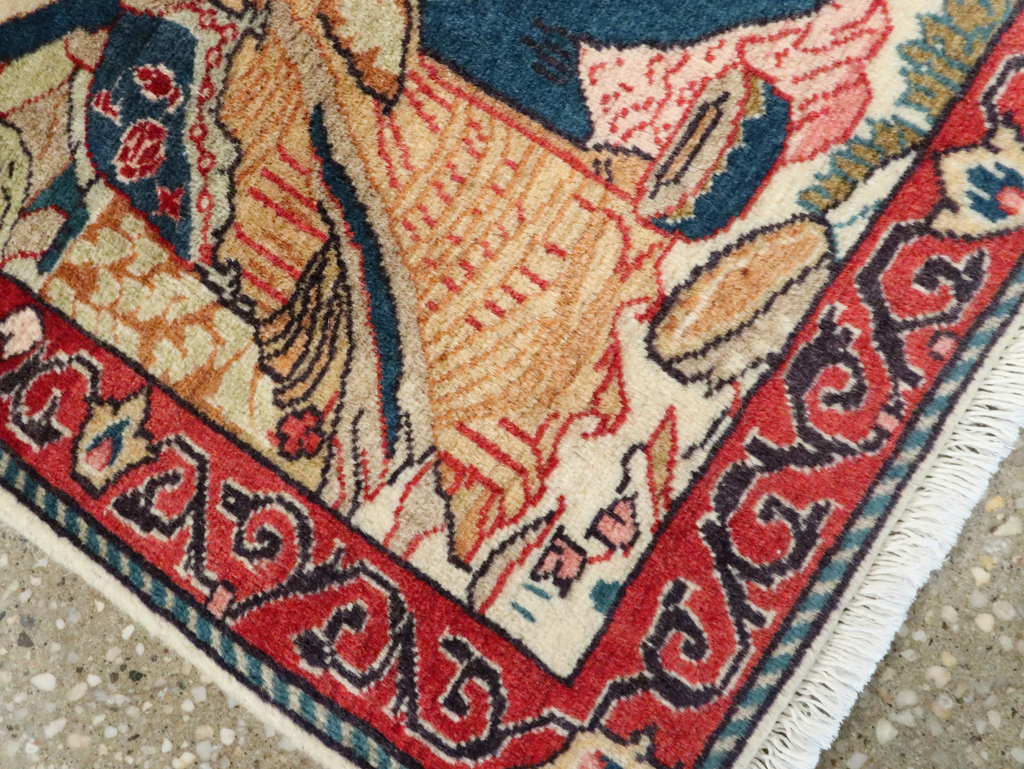 Vintage Persian Tabriz Pictorial Rug (Pair: 1 of 2), No.27505 - Gss