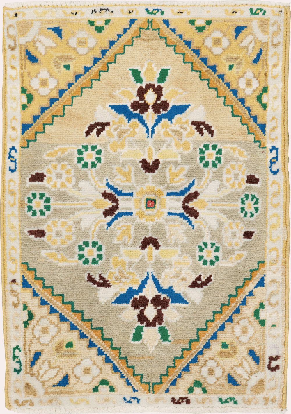 Vintage Persian Mahal Throw Rug (Pair: 1 of 2), No.27507 - Gss