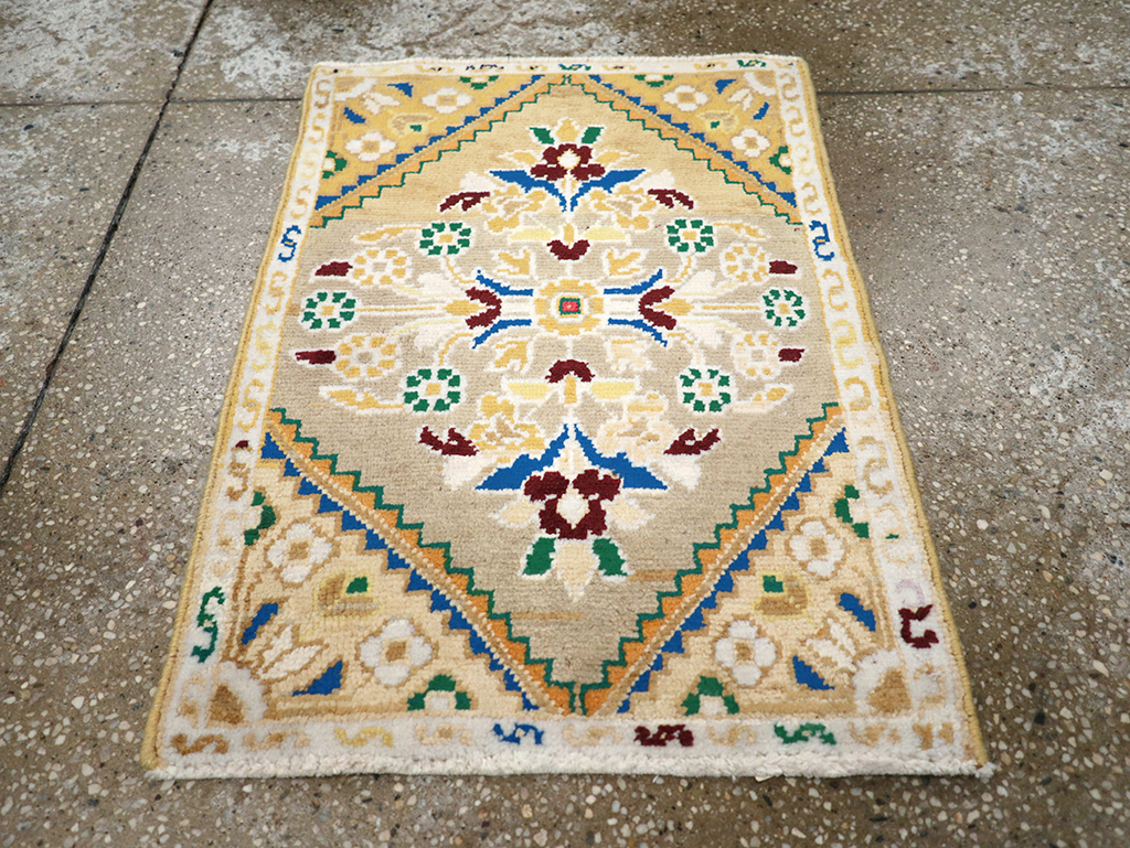 Vintage Persian Mahal Throw Rug (Pair: 1 of 2), No.27507 - Gss