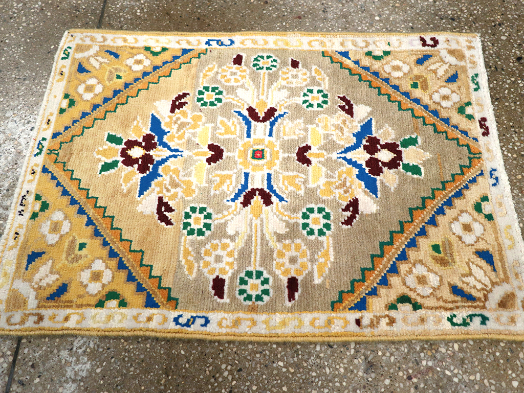 Vintage Persian Mahal Throw Rug (Pair: 1 of 2), No.27507 - Gss