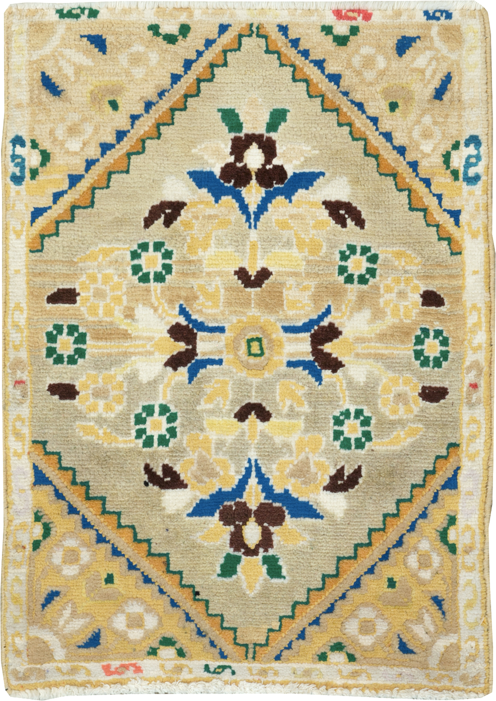 Vintage Persian Mahal Throw Rug (Pair: 2 of 2), No.27508 - Gss
