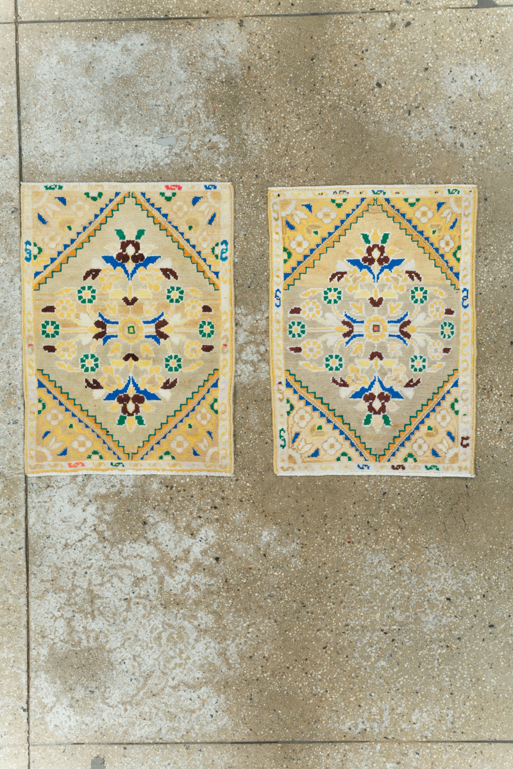 Vintage Persian Mahal Throw Rug (Pair: 2 of 2), No.27508 - Gss