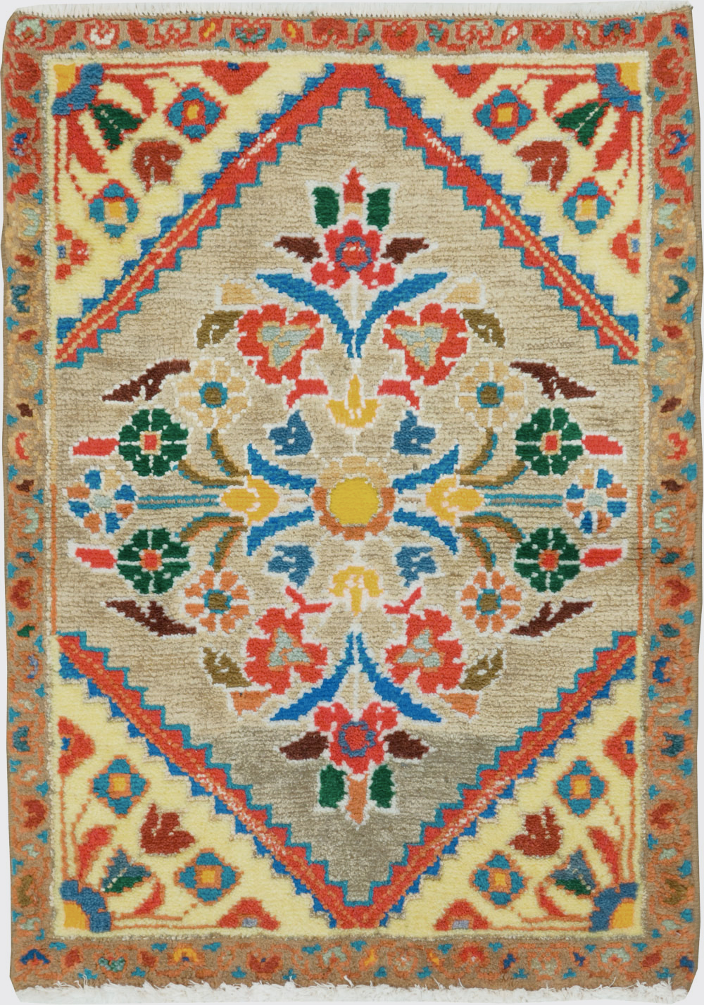Vintage Persian Mahal Throw Rug (Pair: 1 of 2), No.27509 - Gss