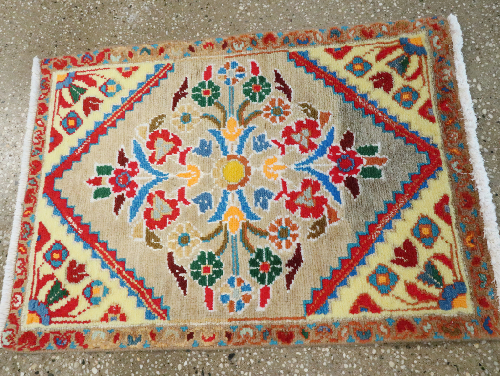 Vintage Persian Mahal Throw Rug (Pair: 1 of 2), No.27509 - Gss