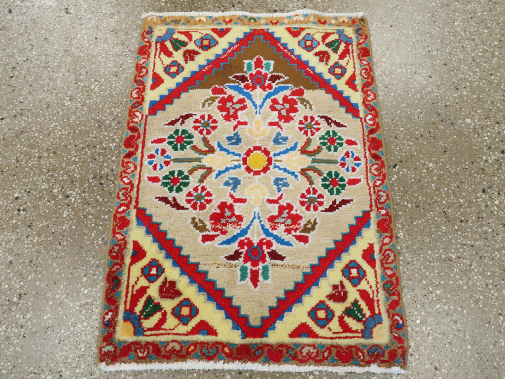 Vintage Persian Mahal Throw Rug (Pair: 2 of 2), No.27510 - Gss