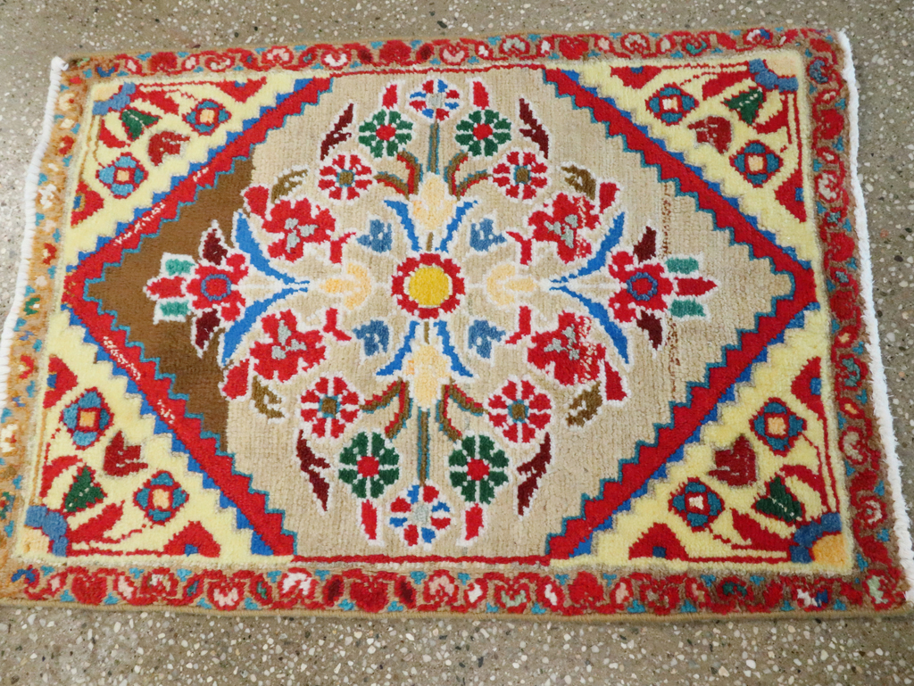 Vintage Persian Mahal Throw Rug (Pair: 2 of 2), No.27510 - Gss