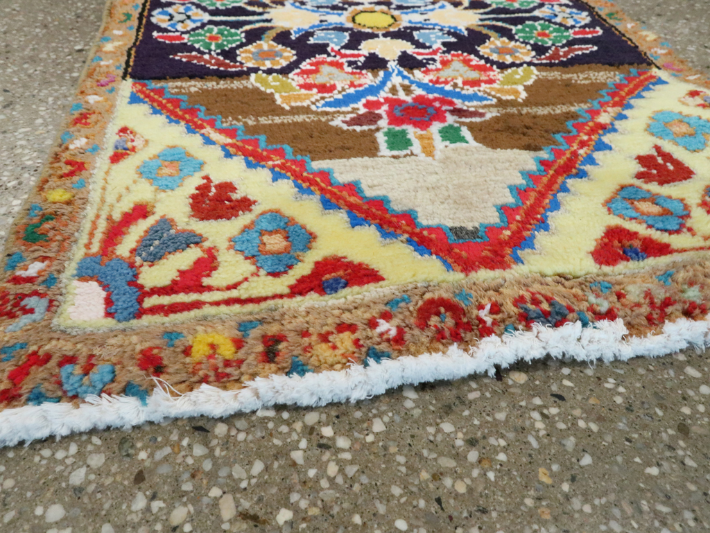 Vintage Persian Hamadan Throw Rug, No.27514 - Gss