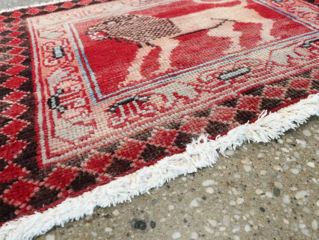 Vintage Persian Ardabil Pictorial Rug, No.27519 - Gss