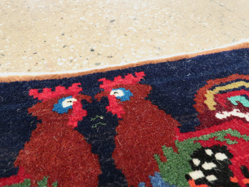 Vintage Persian Pictorial Baluch Rug, No.27520 - Gss