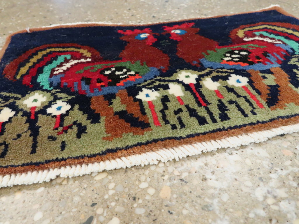 Vintage Persian Pictorial Baluch Rug, No.27520 - Gss