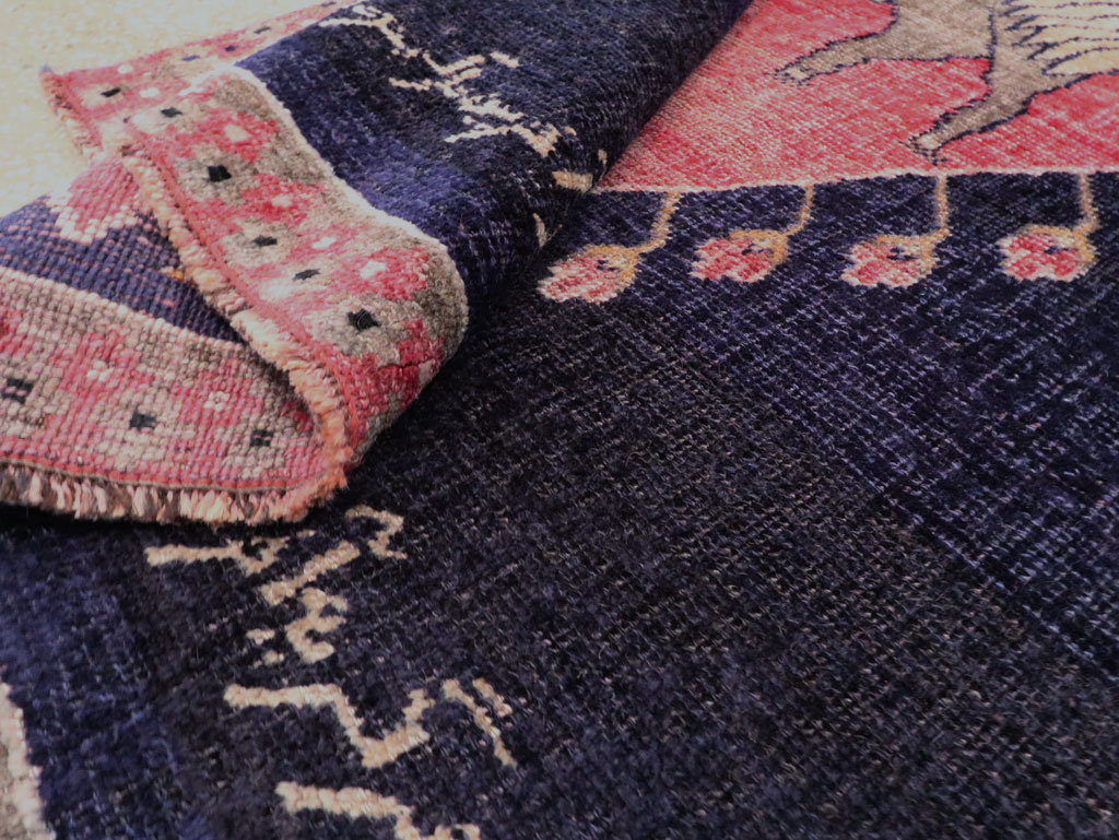 Vintage Kurdish Pictorial Rug, No.27521 - Gss