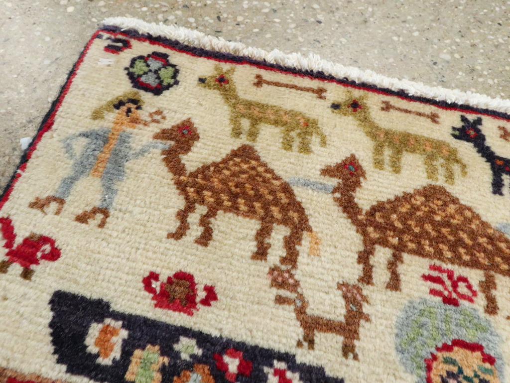 Vintage Persian Baluch Pictorial Rug (Pair: 2 of 2), No.27522 - Gss