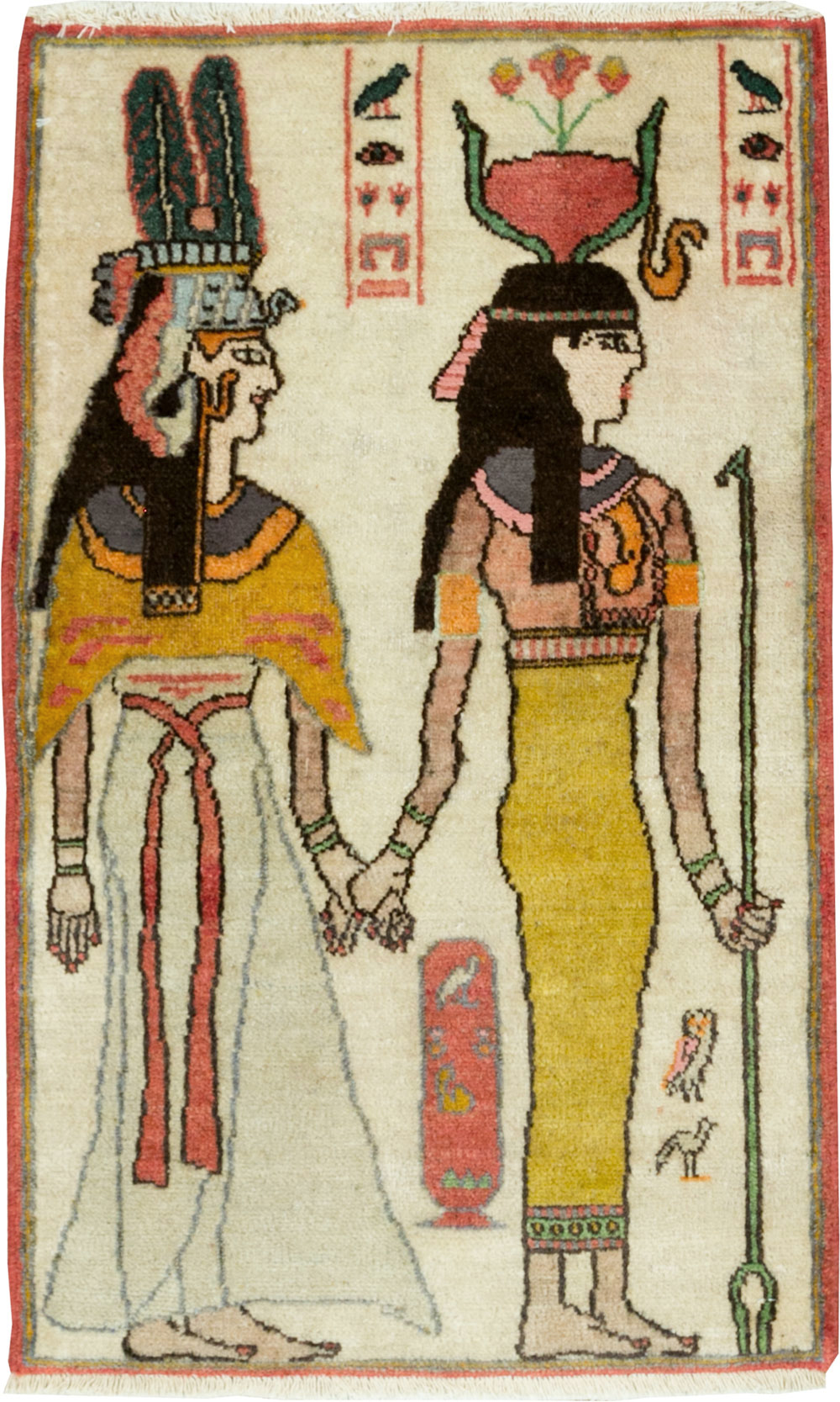 Vintage Persian Tabriz Pictorial Rug, No.27526 - Gss