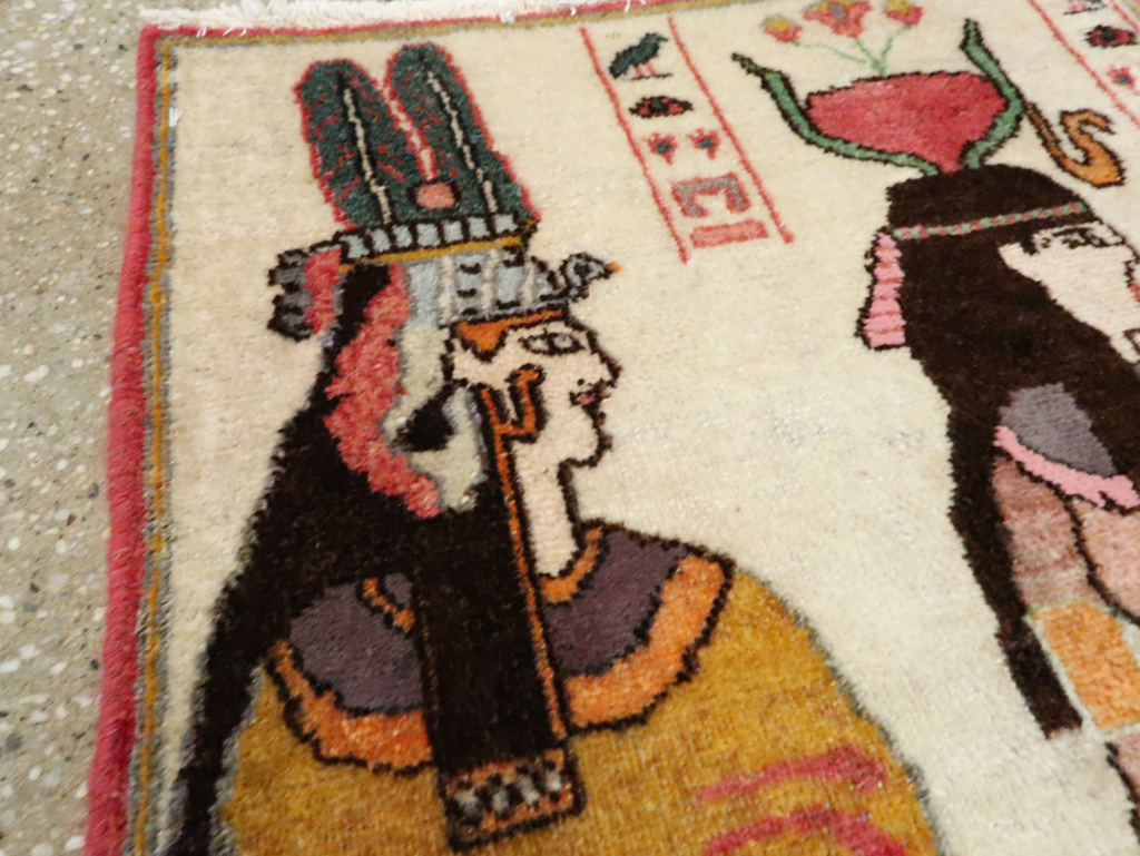 Vintage Persian Tabriz Pictorial Rug, No.27526 - Gss