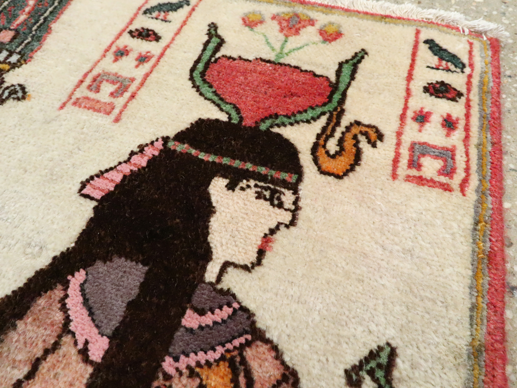 Vintage Persian Tabriz Pictorial Rug, No.27526 - Gss