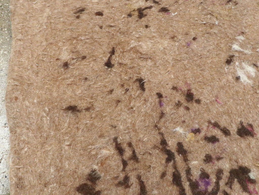 Vintage Persian Namad Felt Accent Rug, No.27545 - Gss