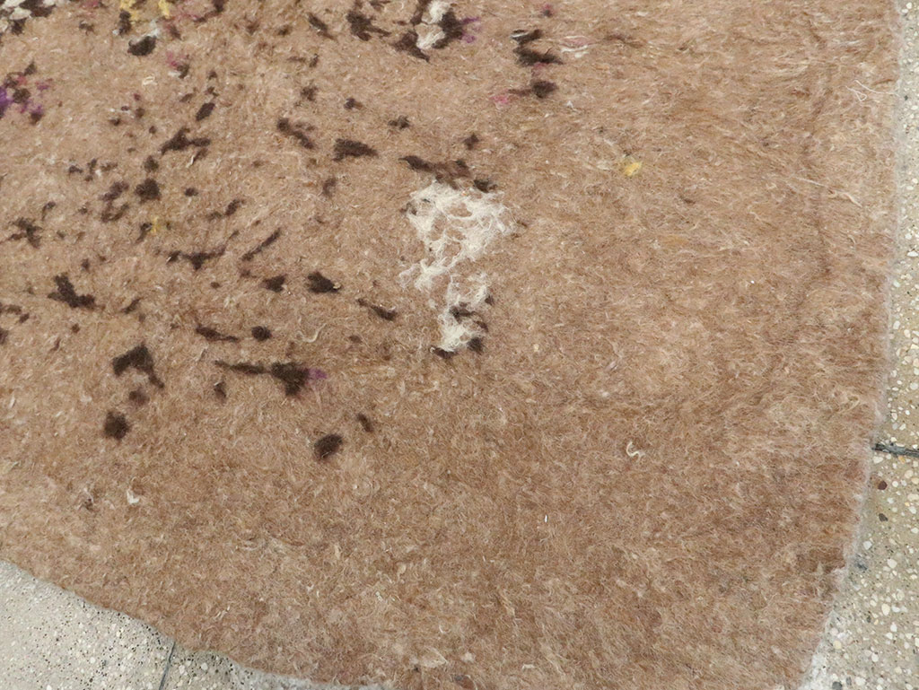 Vintage Persian Namad Felt Accent Rug, No.27545 - Gss