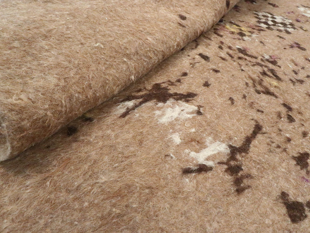 Vintage Persian Namad Felt Accent Rug, No.27545 - Gss