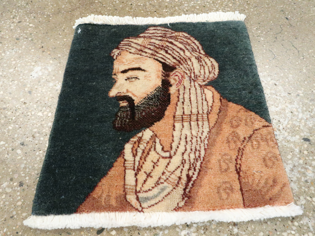 Vintage Persian Tabriz Pictorial Rug, No.27549 - Gss