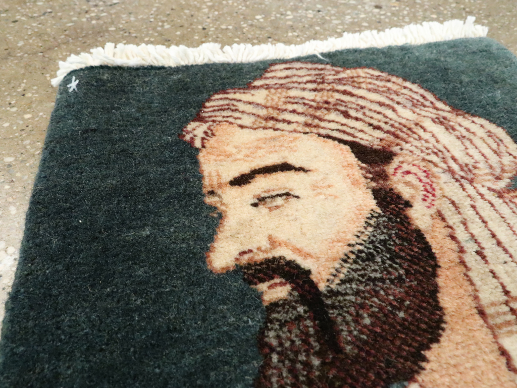 Vintage Persian Tabriz Pictorial Rug, No.27549 - Gss