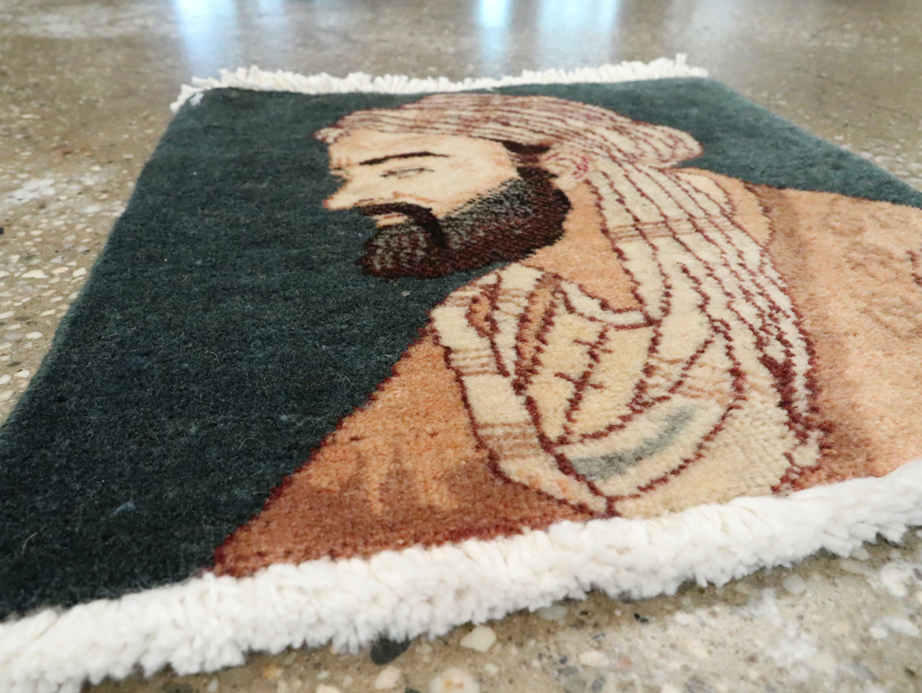 Vintage Persian Tabriz Pictorial Rug, No.27549 - Gss