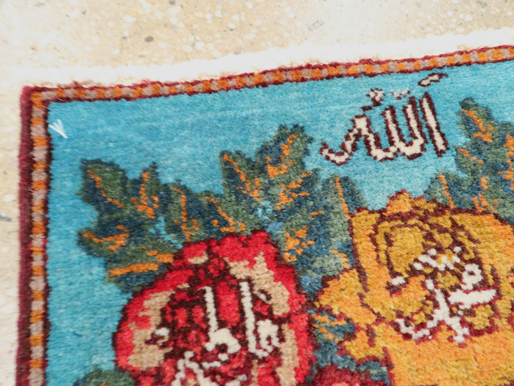 Vintage Persian Tabriz Throw Rug (Pair: 2 of 2), No.27551 - Gss